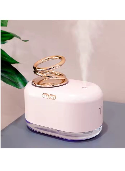 Mini Air Humidifier - Cool Mist Humidifier Diffuser - with 7-Color - white - فواحه حلق - ابيض