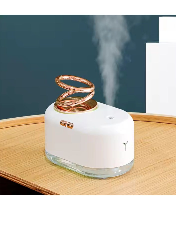 Mini Air Humidifier - Cool Mist Humidifier Diffuser - with 7-Color - white - فواحه حلق - ابيض