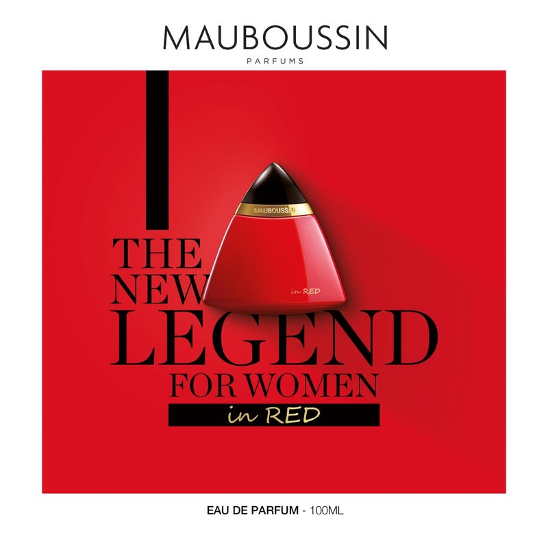 Mauboussin - In Red 100ml (3.3 Fl Oz) - Eau de Parfum for Women - Oriental, Floral & Woody Scents - Image 2