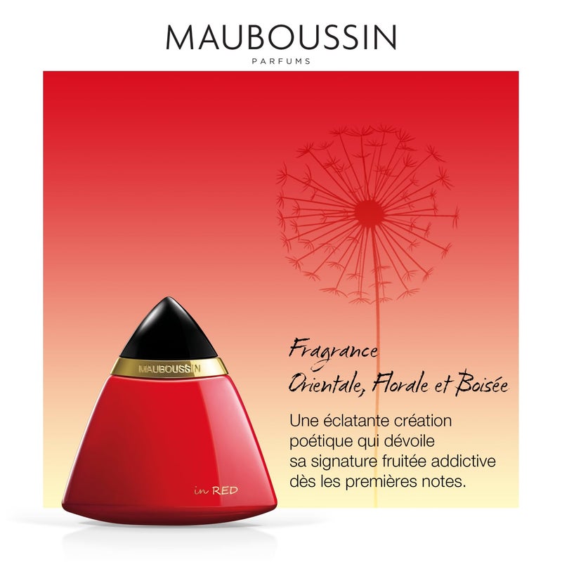 Mauboussin - In Red 100ml (3.3 Fl Oz) - Eau de Parfum for Women - Oriental, Floral & Woody Scents - Image 3