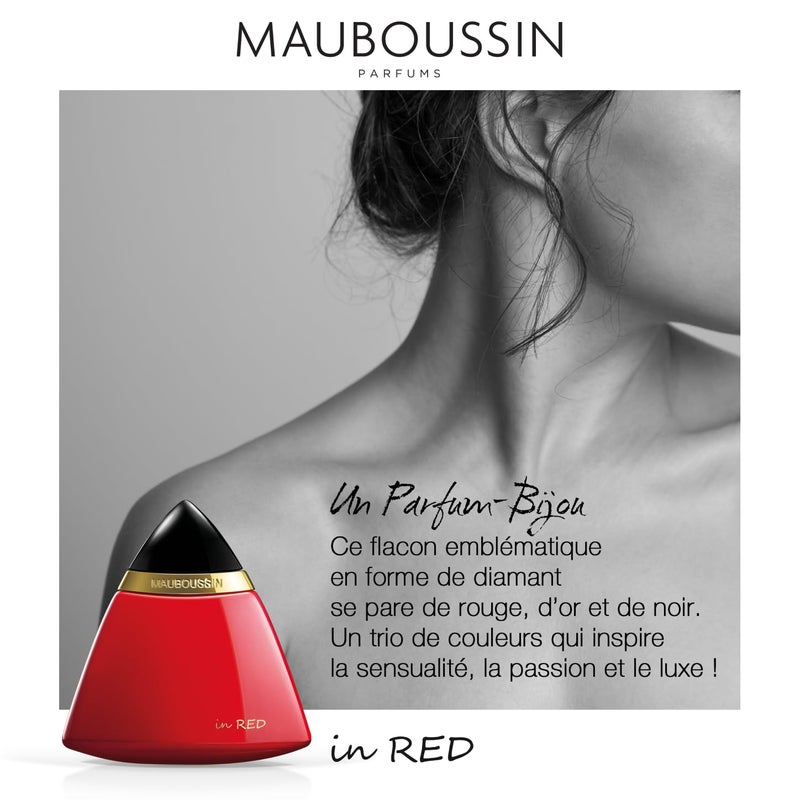 Mauboussin - In Red 100ml (3.3 Fl Oz) - Eau de Parfum for Women - Oriental, Floral & Woody Scents - Image 5