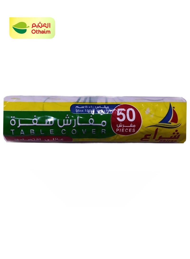 Table Cover 50 Pieces Disposable Plastic Tablecloths for Party Events Home Use Outdoor Protection