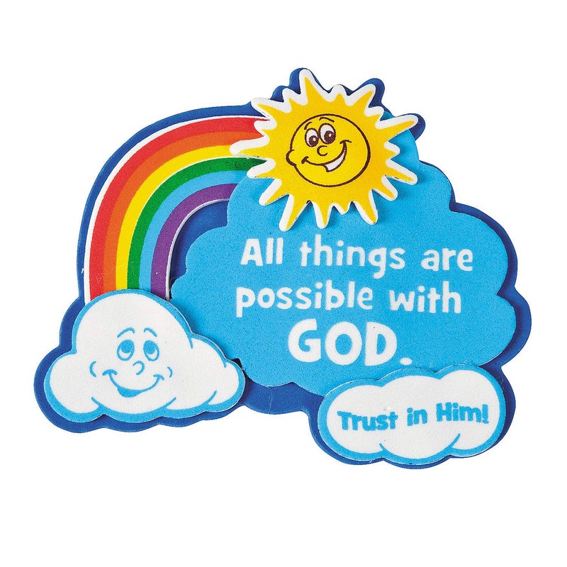 Fun Express All Things are Possible with God Magnet Craft Kit Makes 12 Crafts for Kids and Fun Home Activities - Image 3