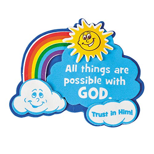 Fun Express All Things are Possible with God Magnet Craft Kit Makes 12 Crafts for Kids and Fun Home Activities - Image 1