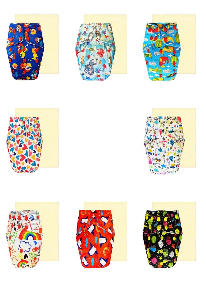 حفاضات دمبلدو إيليت القماشية مع طبقة امتصاص سحرية (عبوة من 8) | ناعمة ولطيفة | طبقة امتصاص من 6 طبقات | سهلة التنظيف | مناسبة للارتداء طوال اليوم | من 3 أشهر إلى 3 سنوات | للجنسين - Image 1