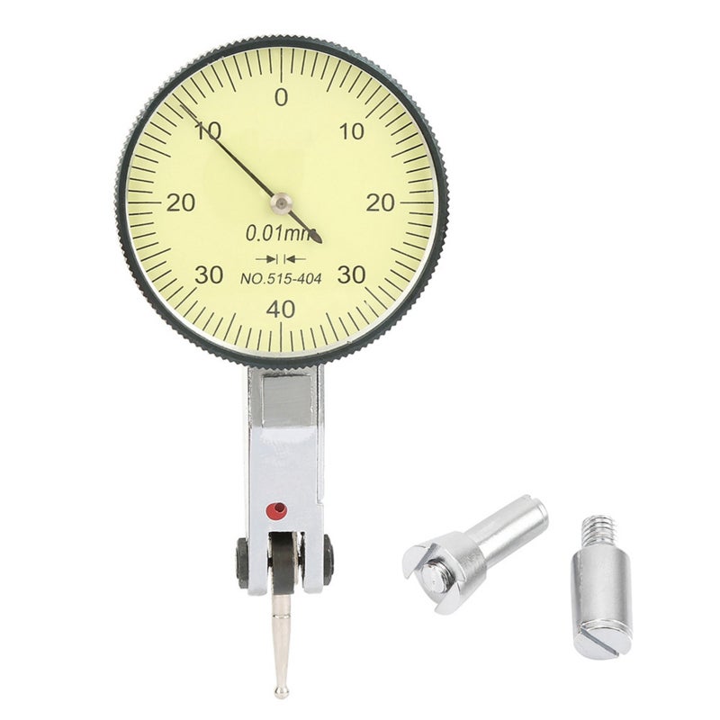 OZO Dial Indicator: 38mm Diameter, 1mm Range, 0.01mm Graduations - Durable High Sensitivity, Automatic Return - for Mechanical Swing, Workpiece Measurement, Plane Correction - Image 3