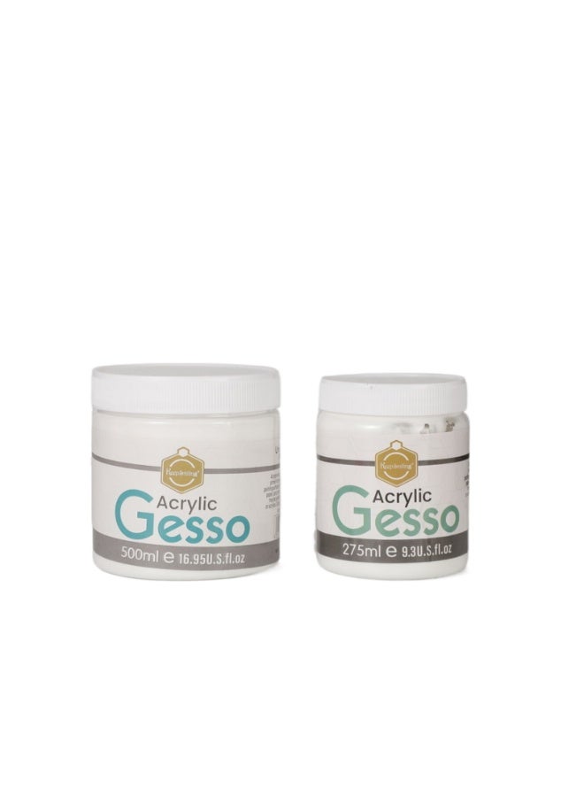 Keep Smiling Acrylic Gesso 500ml – Non-Toxic Primer for Painting, Ideal for Artists & Beginners - Image 1