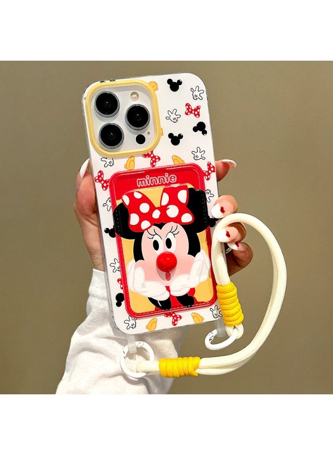 NIBEMINENT Mickey Minnie Protective TPU Case Cover For iPhone 14 Pro, Minnie With Three-dimensional Red Nose