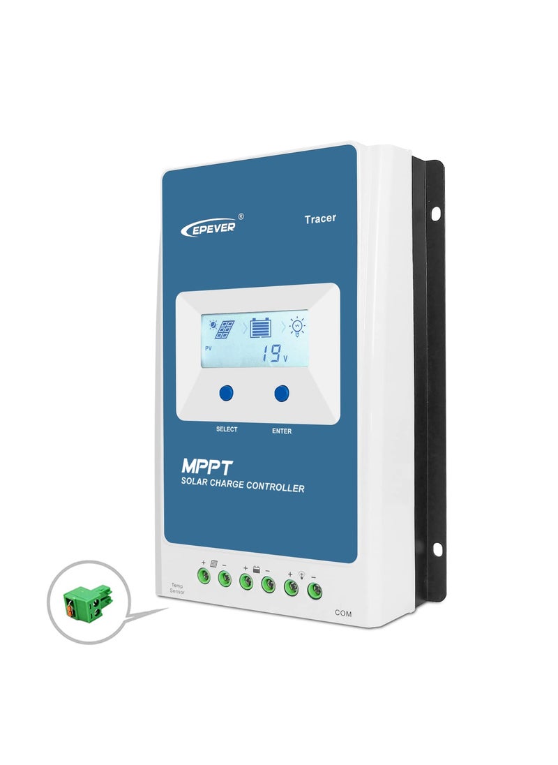 EPEVER EPEVER Solar Charge Controller 30A Max PV 100V 12V390W 24V780W Negative Grounded LCD Display Work for LeadAcid Sealed GelAGMFlooded and Lithium Battery ChargingMPPT 30A 
