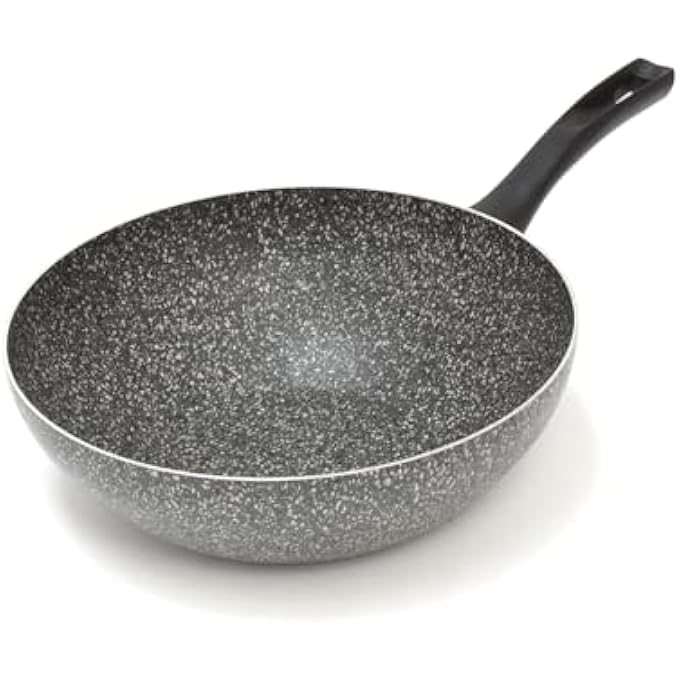 هاسيفير مقلاة ووك من الجرانيت من سلسلة لافيلا برايم، مقاس 28 سم، غير لاصقة، بمقبض متين، صنع في تركيا - Image 1