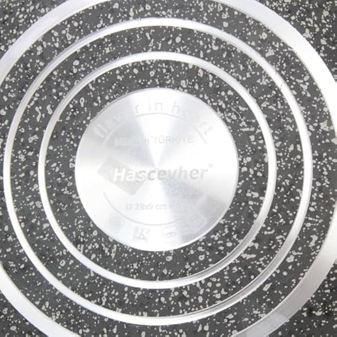 هاسيفير مقلاة ووك من الجرانيت من سلسلة لافيلا برايم، مقاس 28 سم، غير لاصقة، بمقبض متين، صنع في تركيا - Image 4