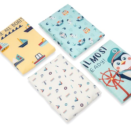 Tidy Sleep Baby Changing Mat – Waterproof, Foldable, Padded Diaper Changing Sheets for Newborns & Infants – Pack of 4, Captain Penguin (65 cm x 45 cm) - Image 4