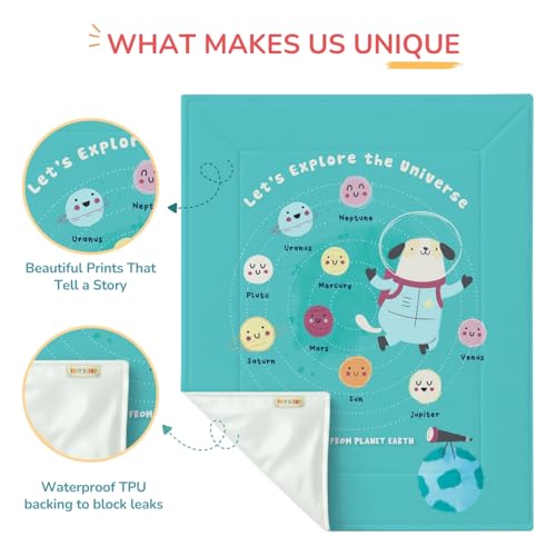 Tidy Sleep Baby Changing Mat – Waterproof, Foldable, Padded Diaper Changing Sheets for Newborns & Infants – Pack of 4, Captain Penguin (65 cm x 45 cm) - Image 5