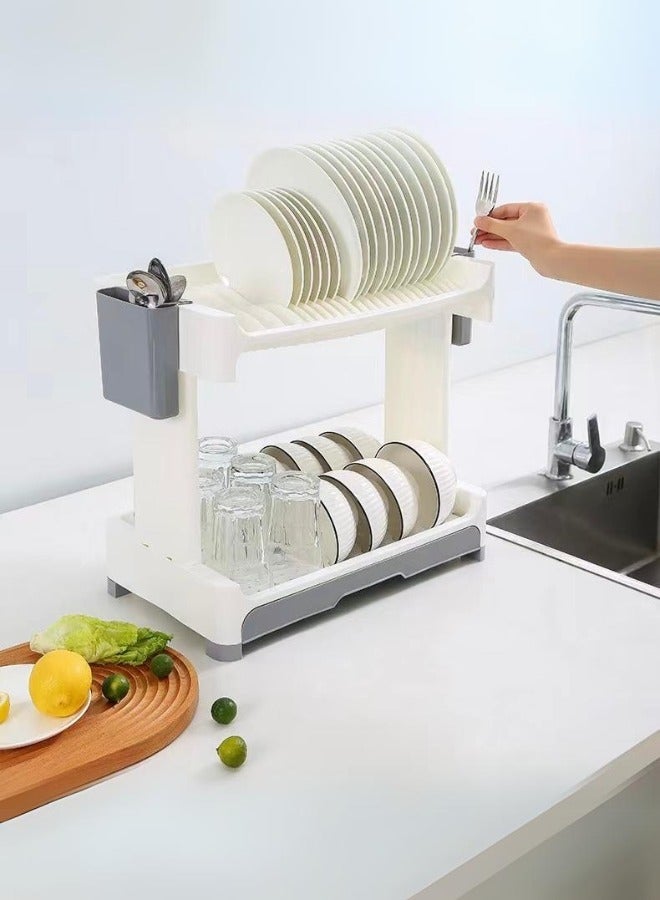 شي ون رف تجفيف الأطباق المزدوج - Image 1