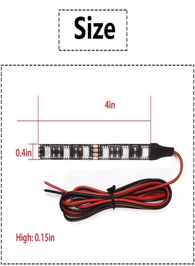 NBWDY Universal 2pc Motorcycle LED Turn Signal Light, Indicator Blinker Light, Waterproof Amber Lights Strip for Turn Signal Backup License Plate with Total 12LED (2x 6LED Amber Light Bar) - Image 5