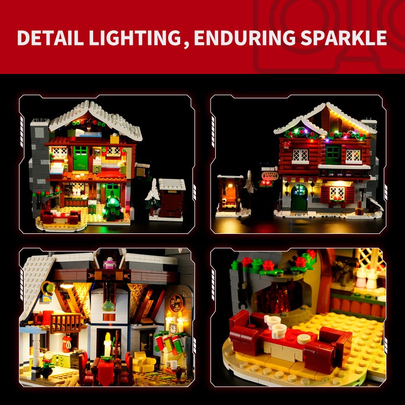 بريكسماكس Briksmax 2.0 Light Kit for Lego Alpine Lodge - إضاءة LED متكاملة متوافقة مع Icons Lego 10325 - غير متضمن Lego Set - Image 4