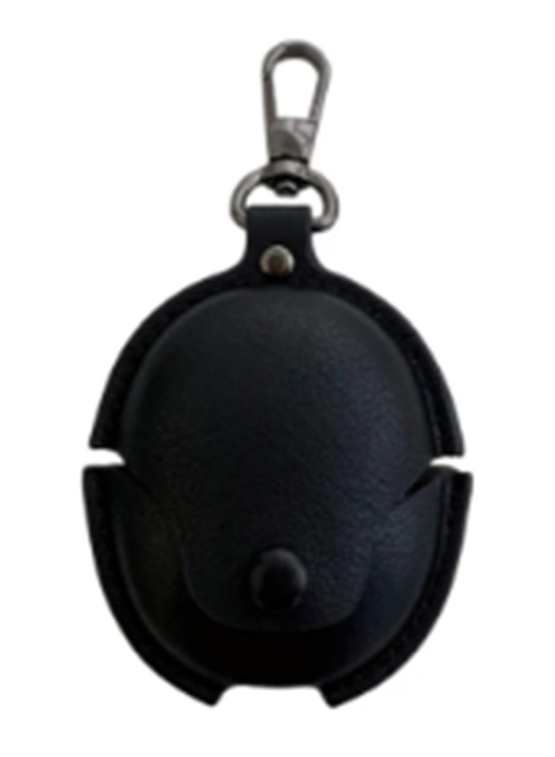 Case for Huawei Freebuds 5,PU Leather Earphone Case Headset Protector Cover with Keychain Black  - Image 1