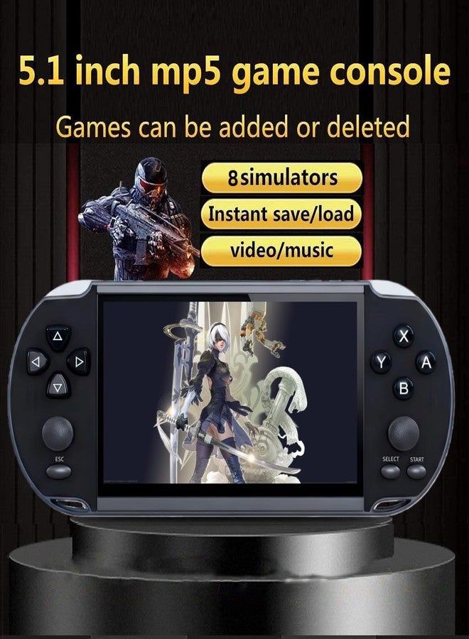 HLF Multi-Function 5.1 Inch Video Game Console Built-in 4000 Retro Games Portable Handheld Support Arcade MAME Multiple Emulator Games Archiveable MP3/4 E-Book Men/Kids - Image 2