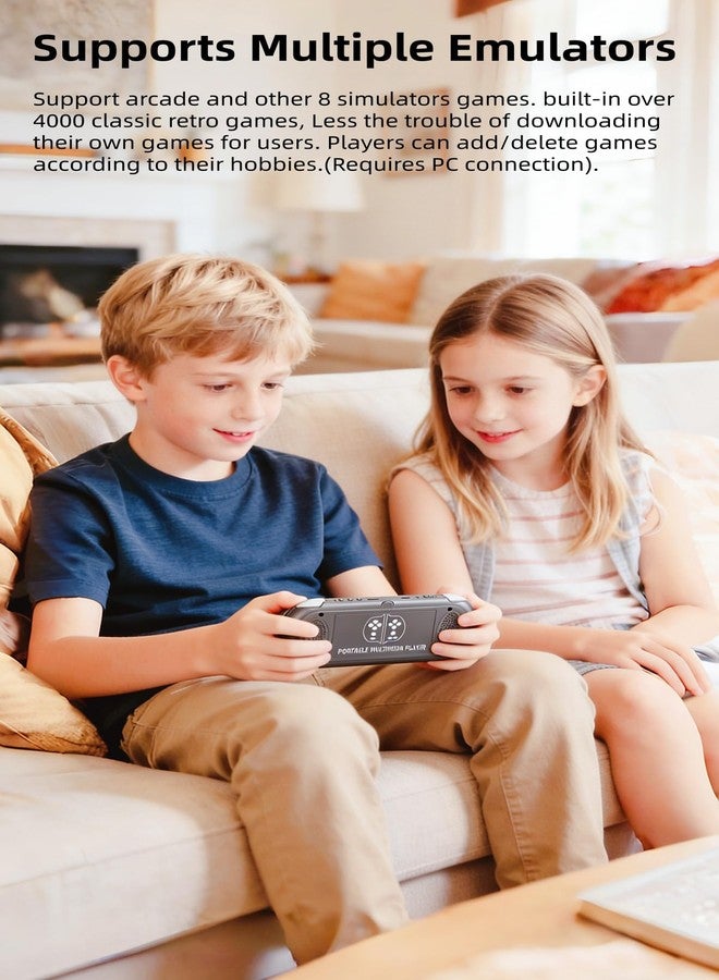 HLF Multi-Function 5.1 Inch Video Game Console Built-in 4000 Retro Games Portable Handheld Support Arcade MAME Multiple Emulator Games Archiveable MP3/4 E-Book Men/Kids - Image 3