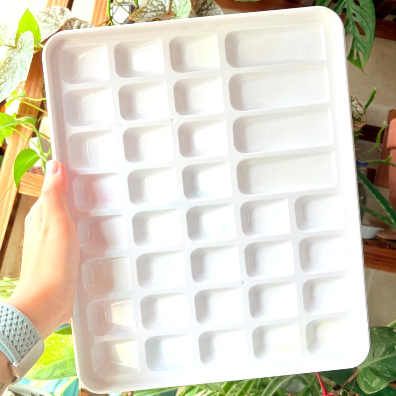 PHOENIX Watercolor Palette Box - 36 Well Large Empty Paint Palette with Lid and 3 Mixing Areas Palettes for Water Color, Gouache, Acrylic & Water Based Paints 12x10 Inch - Image 2