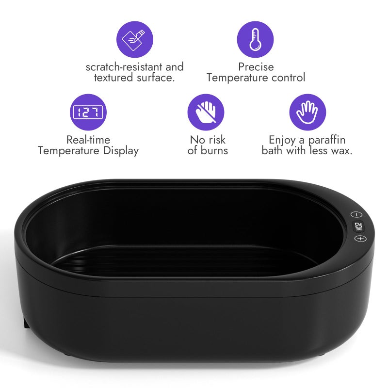 waxkiss آلة شمع البارافين الصغيرة لليدين - آلة شمع البارافين بحجم صغير 2000 مل مع 3 عبوات من مجموعة شمع البارافين شاشة عرض رقمية لحمام البارافين - Image 5