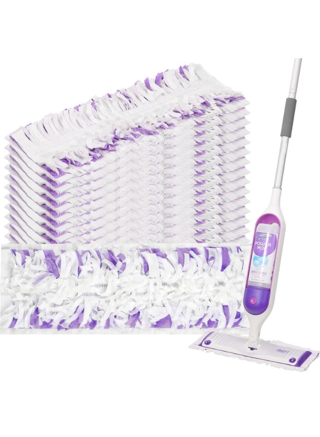 قطع غيار وسادات بديلة لممسحة سويفر باور موب - قطع قماش تنظيف مبللة شديدة التحمل، محلول تنظيف متعدد الأسطح للأرضيات الخشبية والبلاط، 11 قطعة - Image 1