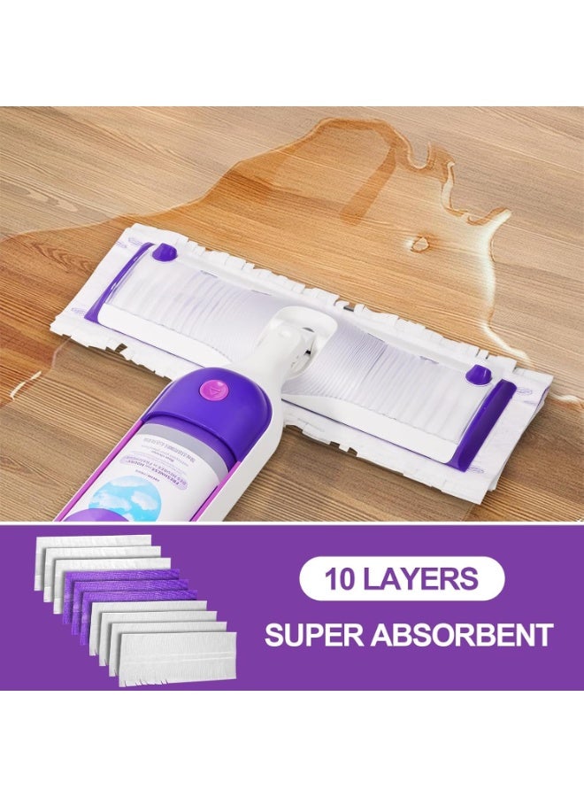 قطع غيار وسادات بديلة لممسحة سويفر باور موب - قطع قماش تنظيف مبللة شديدة التحمل، محلول تنظيف متعدد الأسطح للأرضيات الخشبية والبلاط، 11 قطعة - Image 4