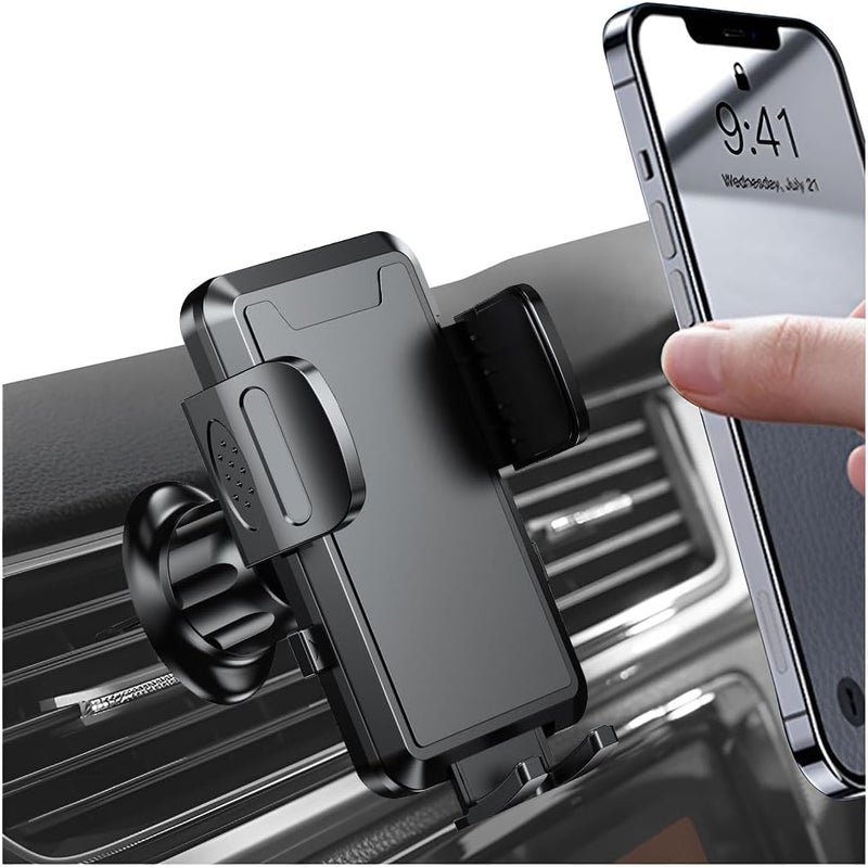 JNNJ Adjustable 360 Degree Rotatable Car Mobile Phone Holder - Universal for All Smartphones (Black) - Image 1