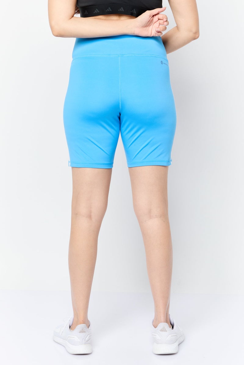 Adidas Women Tight Fit Training Shorts, Blue - Image 4
