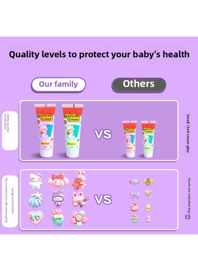 Cream Gel Goo Card Diy Children's Handmade Creative Toys Cute Hand Account Stickers Play Full Set Of Spot-Specifications:[Upgrade 3d Bear] Goo Card Fire Paint Plays 658 Pieces (Send Goo Card Display Stand)  - Image 5