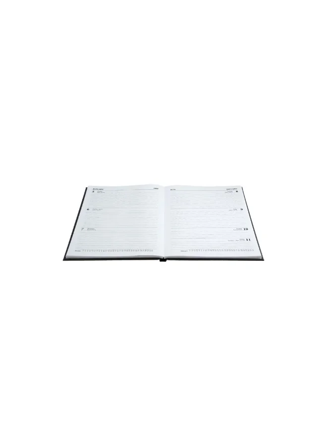 Collins Collins A4 Desk 13 Month Mid/Academic Year Planner, July 2025-July 2026-Day-to-Page Appointments Diary, A4 Hard Cover, Black