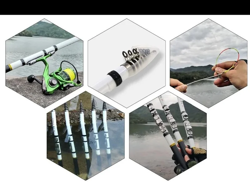 Valkyrie 3 Meters Carbon Fiber Fishing Rod - 9 Knuckles 9 Ring Telescopic -