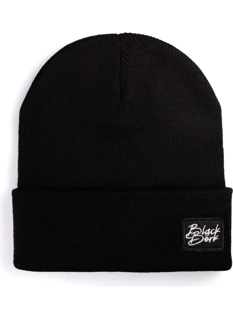 Black Börk BlackBörk V1 Acrylic Rock - 1 Unisex Black Beanie with Code Logo