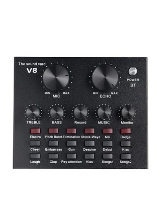 V8 Sound Card with Bluetooth, Mixer Board, Voice Changer & Live Sound Card – Professional Audio Interface for Streaming, Karaoke, Music Production, and Live Shows - pzsku/Z6C472B83D9E667A95E80Z/45/1747179187/30949ea0-6f33-44dc-a26b-45bbe50896b4