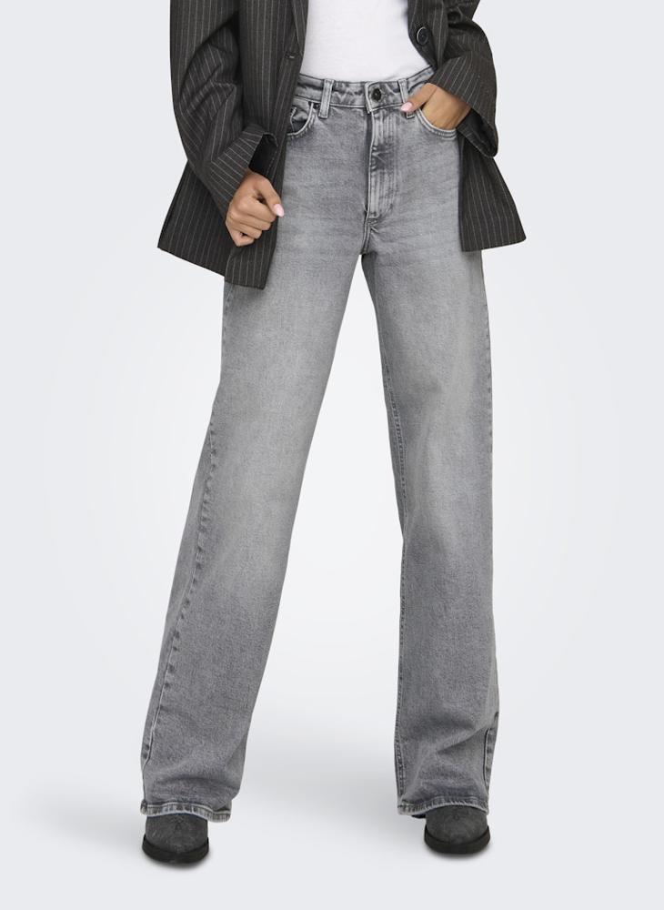 ONLY Casual High Waisted Wide Leg Jeans - Image 1