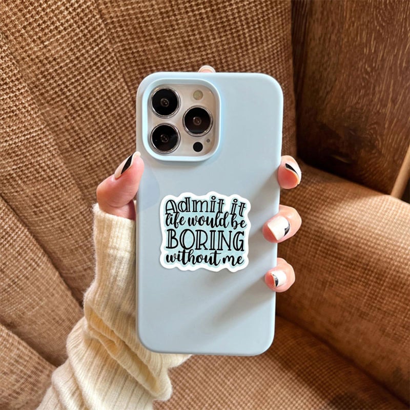 DIDODO 50Pcs Funny Sarcastic Phrase Stickers for Adults, Sarcastic Quote Meme Sticker Pack, Vinyl Snarky Decals for Laptop Water Bottle Scrapbook Journal Notebook - Image 5
