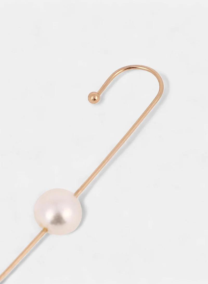 Sohi  Women The Snowball-Pin Cuff Earring | California  Colour | One-Size | Artificial Pearl Alloy Material | Push Back Closure | Earrings For Casual & Evening Wear for Women | Best Price UAE