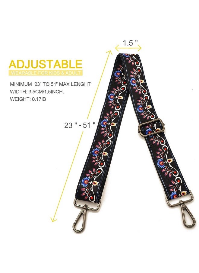 Valerie Valerie Purse Strap Replacement Crossbody Wide Shoulder Sling Side bag Strap Adjustable Canvas Straps Handbag Strap Replacement Belts (Multicolor)  - Image 2