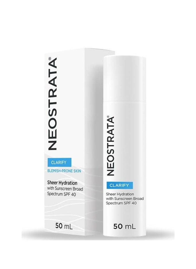 نيوستراتا - نيوستراتا كلاريفاي شير للترطيب الواقي من الشمس واسع الطيف (SPF40) مع نيو جلوكوزامين AHAs 50 مل - Image 1