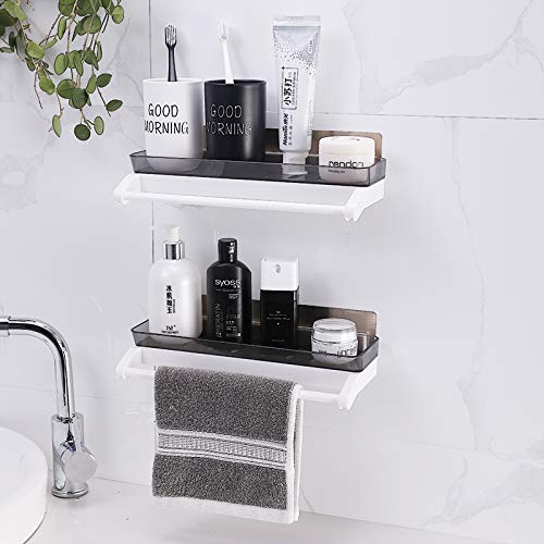 Luvina Bathroom multi functional shampoo cosmetic plastic storage rack with plastic napkin towel rack holder - Image 2