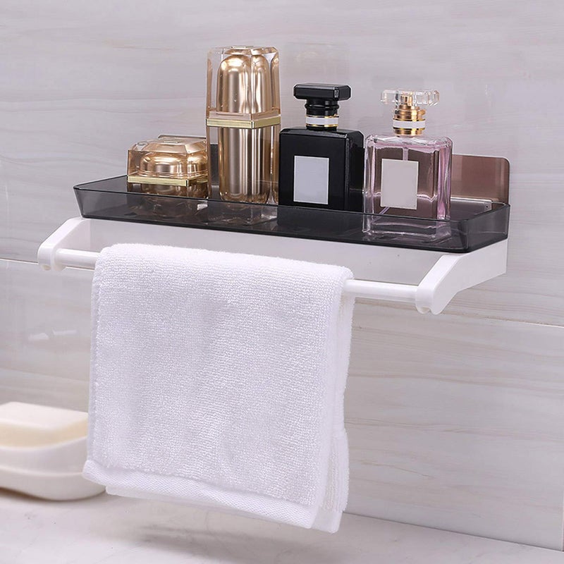 Luvina Bathroom multi functional shampoo cosmetic plastic storage rack with plastic napkin towel rack holder - Image 5