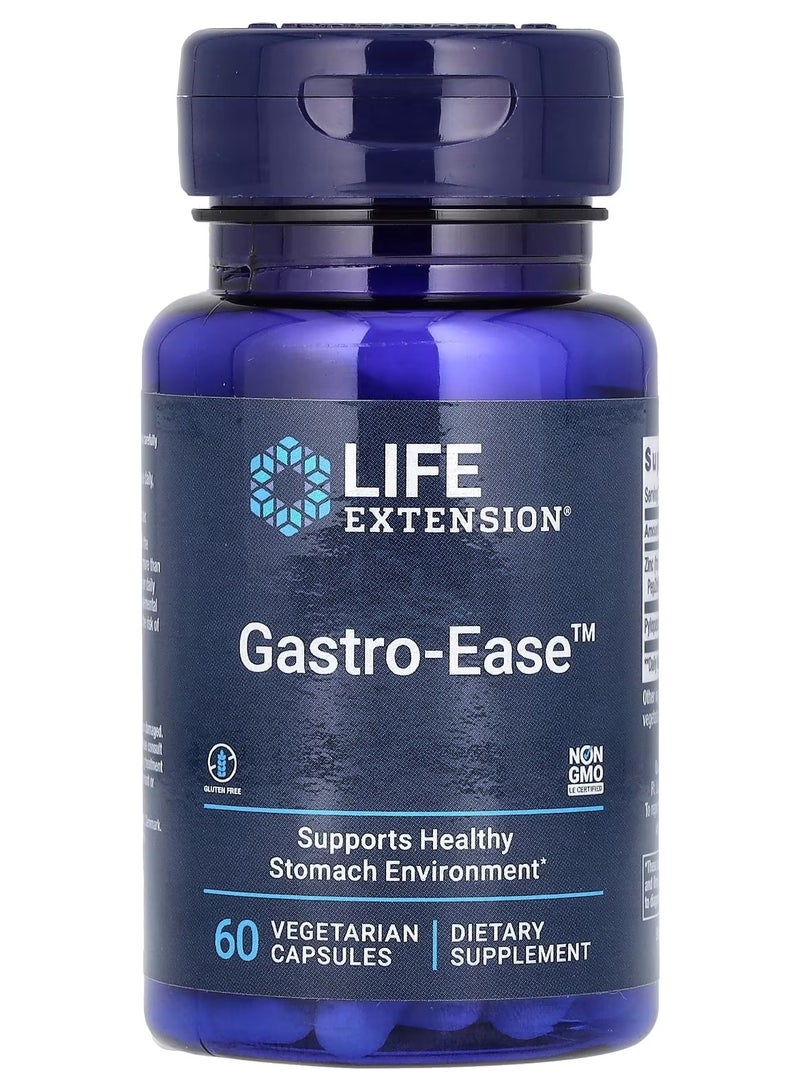Life Extension, Gastro-Ease, 60 Vegetarian Capsules - Image 1