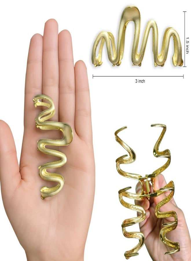 kapimo 2 Pcs Metal Hair Claw Clips for Women Girls in Gold Silver Matte Color Clutcher for Thick Long Hair with Strong Grip and Secure Hold (Gold Silver Matte) - Image 2