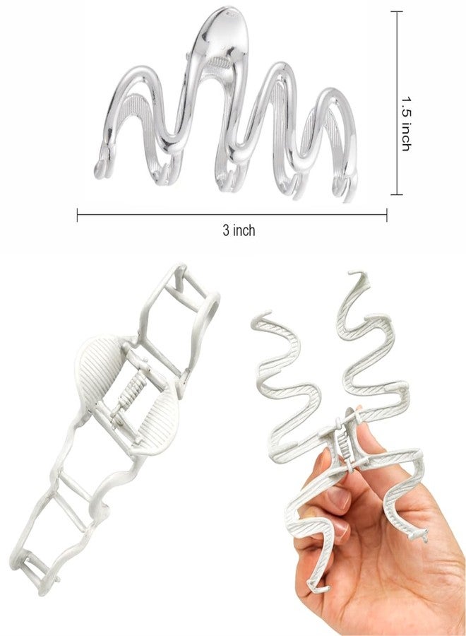 kapimo 2 Pcs Metal Hair Claw Clips for Women Girls in Gold Silver Matte Color Clutcher for Thick Long Hair with Strong Grip and Secure Hold (Gold Silver Matte) - Image 3
