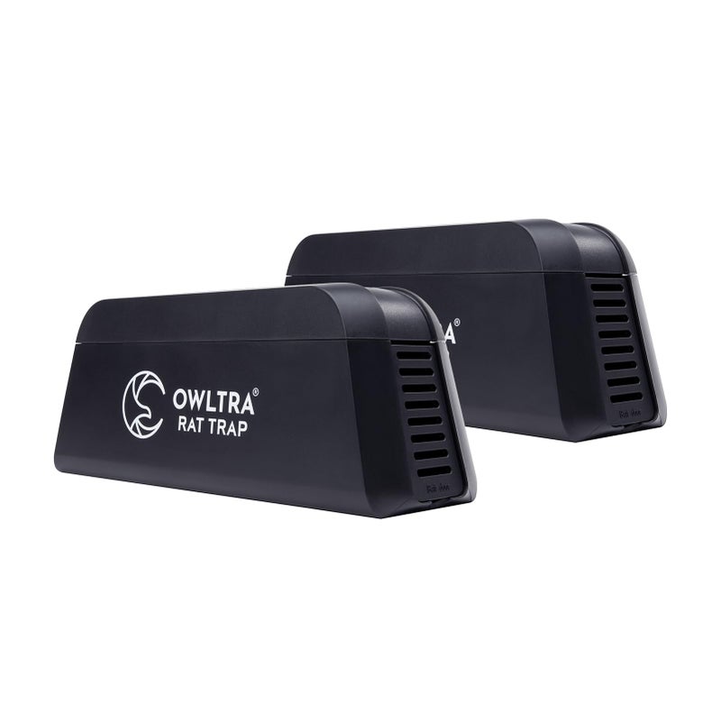OWLTRA OW-1 Indoor Electric Rat Trap 2PCS, Instant Kill Rodent Zapper with Pet Safe Trigger, Black - Image 1