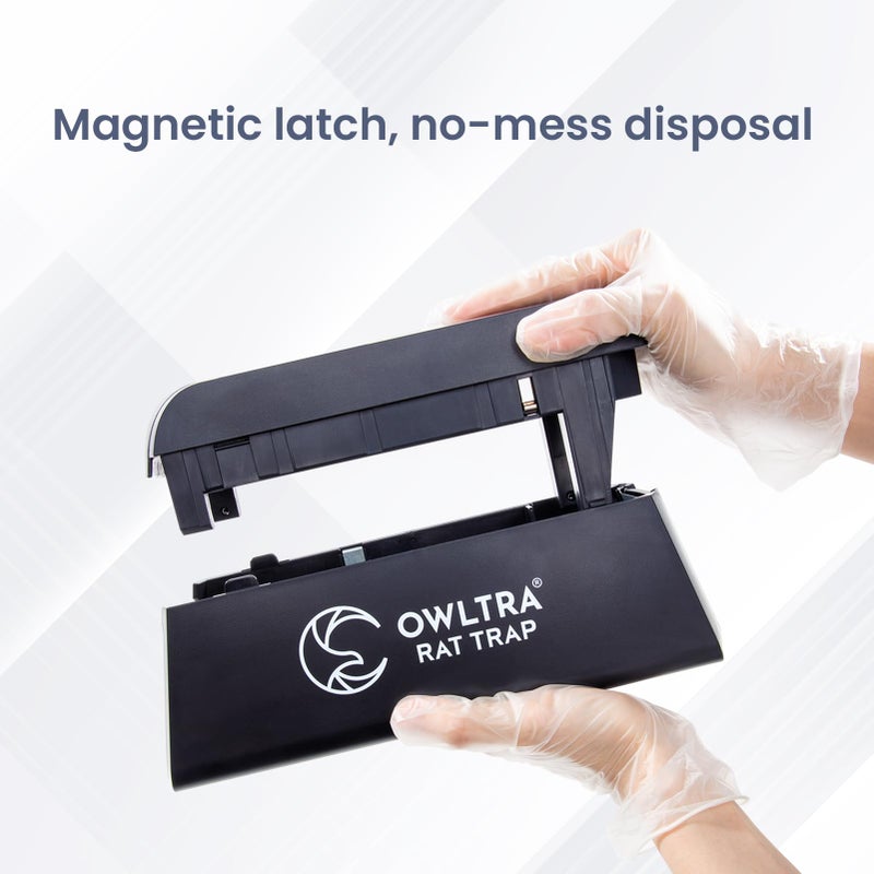 OWLTRA OW-1 Indoor Electric Rat Trap 2PCS, Instant Kill Rodent Zapper with Pet Safe Trigger, Black - Image 4