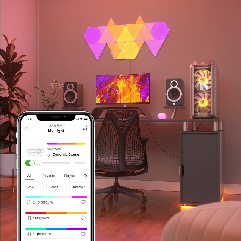 نانوليف Nanoleaf Shapes Triangles مجموعة البداية - 15 لوحة إضاءة - Image 4