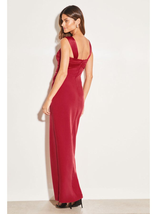 Lipsy London فستان ماكسي من مزيج من الأقمشة الفاخرة  - Image 2