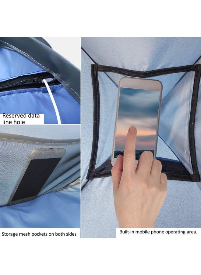 BEYST BEYST Beach Sun Shelter,Instant Sun Protection Canopy with Zippered,Beach Lounge Chair Boat,Anti-UV Mini Automatic  - Image 4