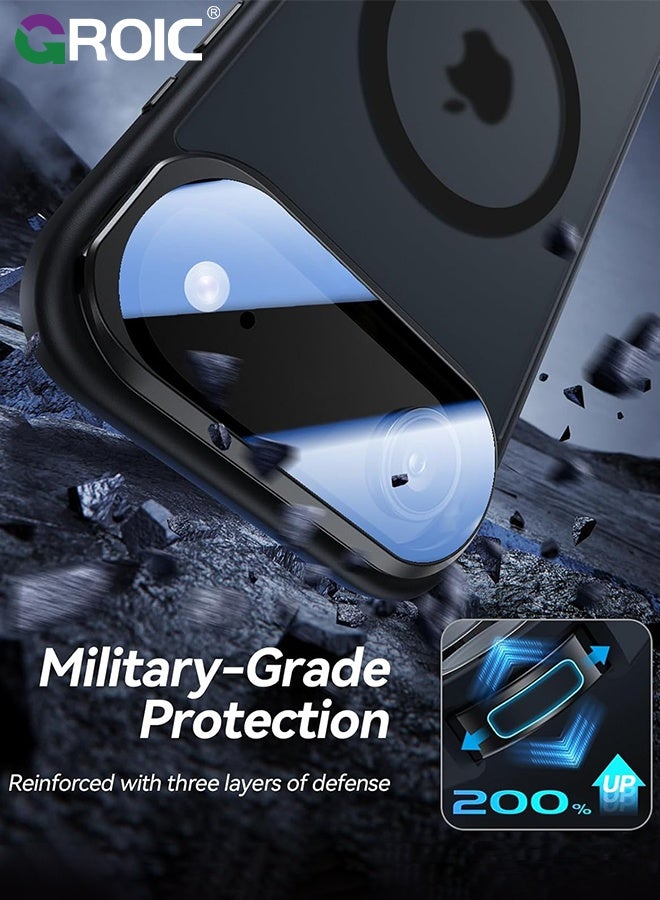 GROIC iPhone 17 Air Case with Camera Cover Stand,Translucent Magnetic iPhone 17 Air Pro Phone Cover,Drop Protection  iPhone 17 Air Pro Phone Shell, iPhone 17 Air Pro Phone Case 6.5 Inch - Image 5